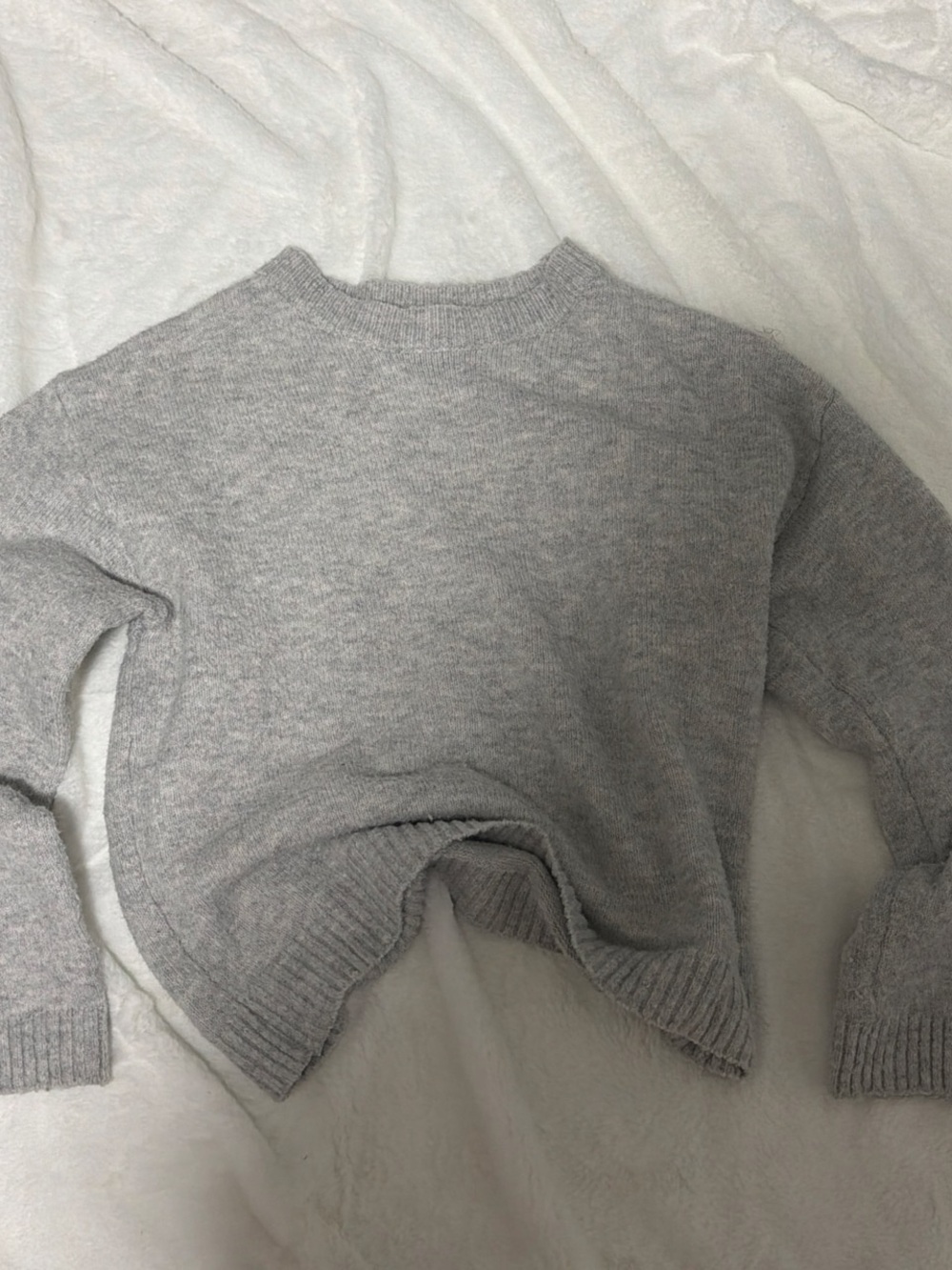Classic Crewneck Sweater in Light Gray